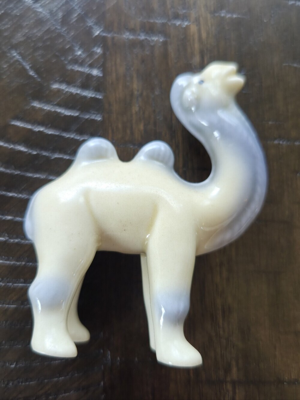 Vintage Miniature Bactrian Camel Figurine - Hand Painted Ceramic Two Hump